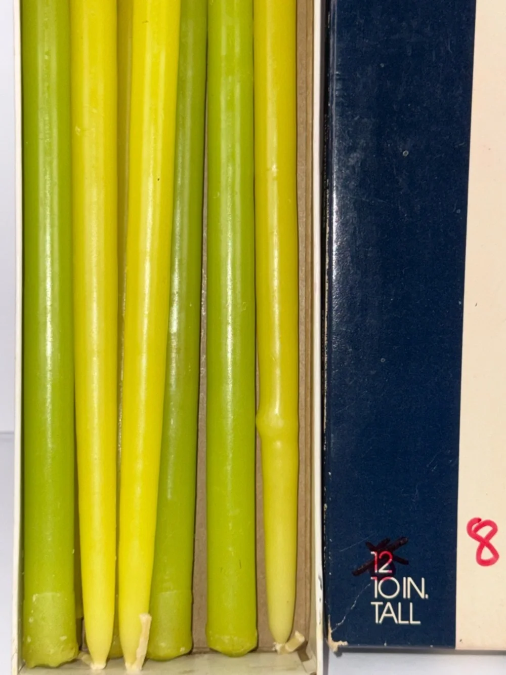2 Boxes of 1980's Vintage Lenox Candles (Pink/Green/Yellow)